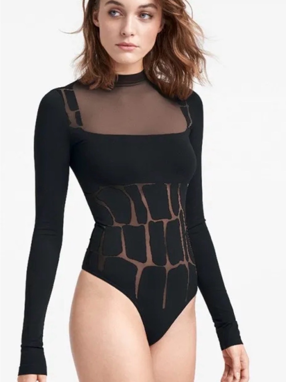 Wolford Black Shield String Body Suit